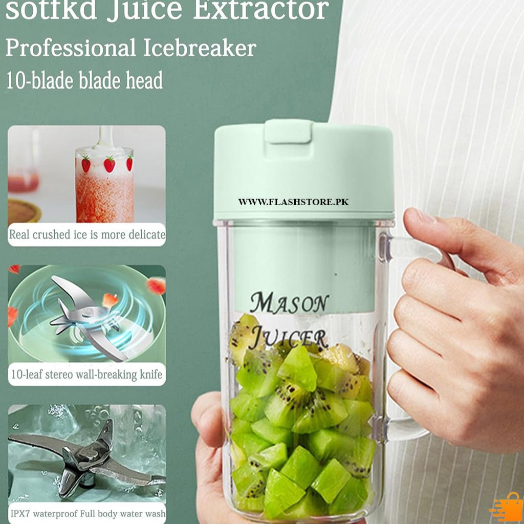 Mason Portable Mini Juicer Blender with Straw Cup